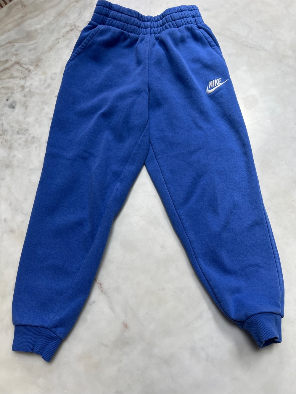 Nike Kids size small Blue Fleece Jogger Pants